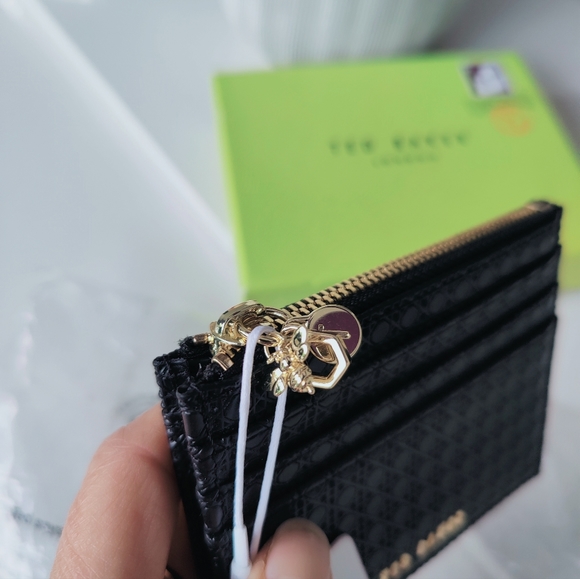 Black leather Ted Baker Card Coin Purse new - Picture 5 of 12